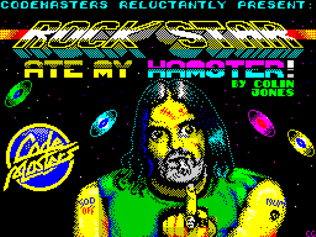 Rock Star Ate My Hamster title screen for ZX Spectrum